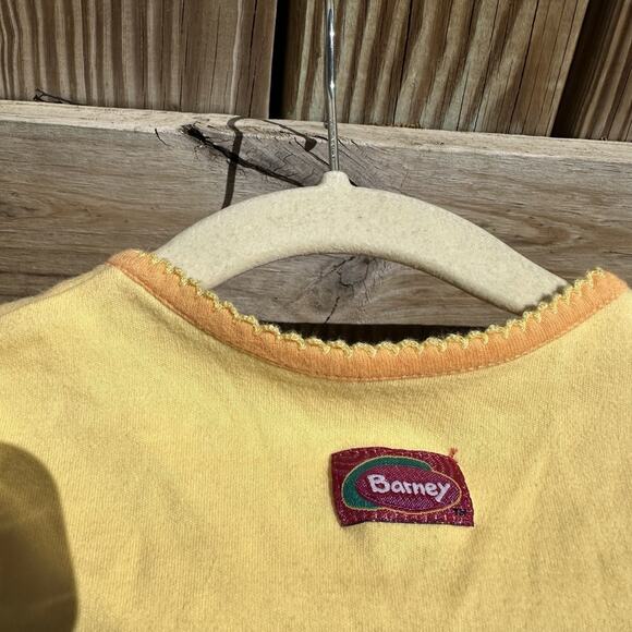 Vintage Barney‎ Shirt Girls Size 3T Yellow Kidcore - Picture 4 of 4